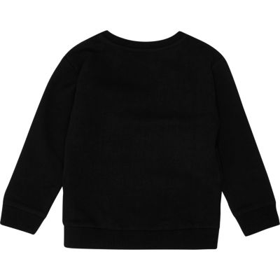 Mini boys black print sweatshirt